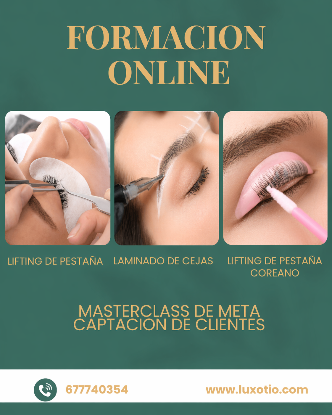 Curso Lifting Pestaña Coreano y Laminado Cejas